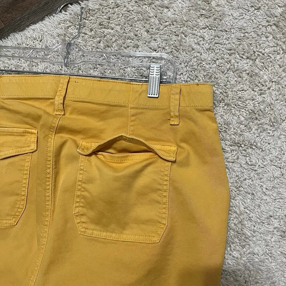 Torrid Size 14 Mustard Yellow High Waisted Stretch Utility Chino Shorts